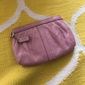 Dusty rose pink wristlet